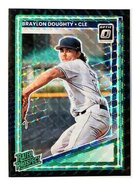 BRAYLON DOUGHTY ROOKIE 1/1 BLACK FINITE PRIZM SP 2025 DONRUSS OPTIC #106